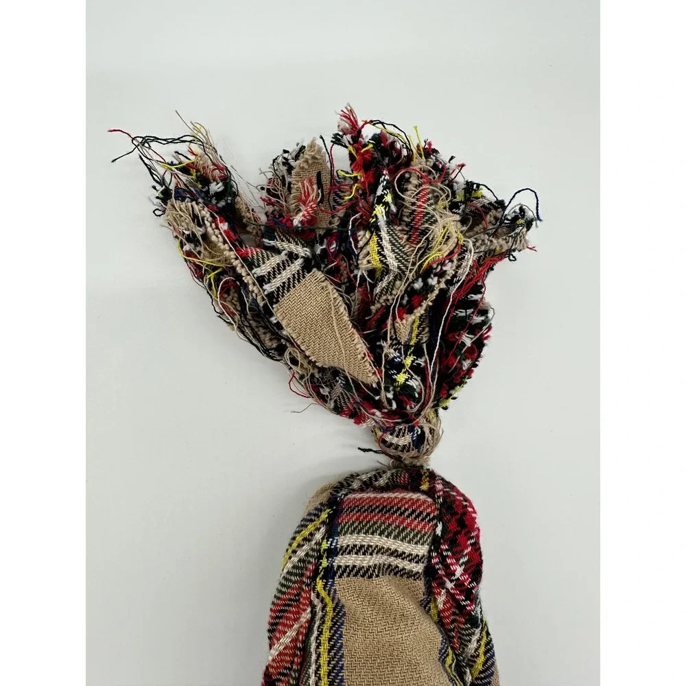 Mud Pie Plaid Star‎ Christmas Decor Believe Magic of Christmas Tan Red OS